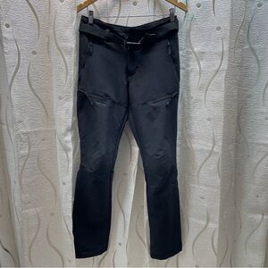 Quechua Hiking‎ Pants Men W31 L33 Black Excellent Fleece Lined Techwear Belted